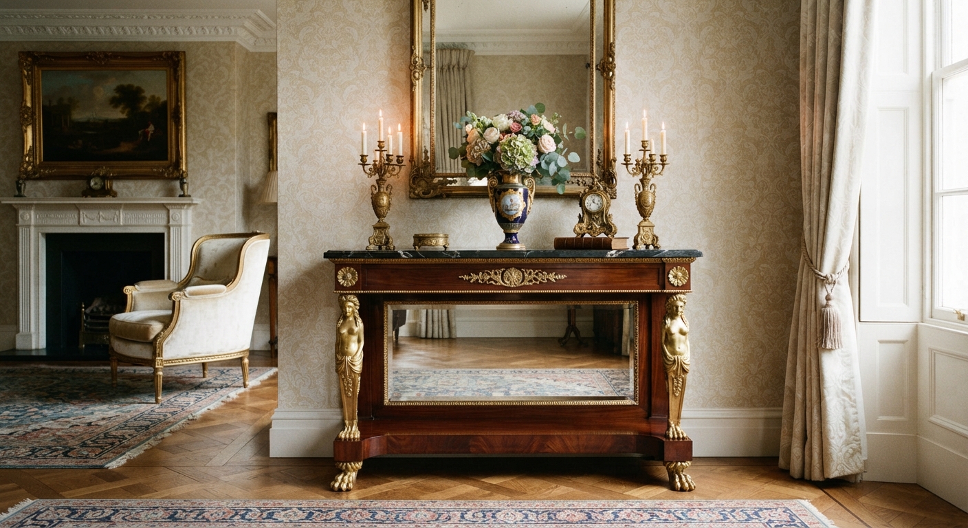 The Carlotta Empire console table will grace any hall, lounge or drawing room